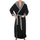 thumbnail image 1 of Mens Winter Warm Hooded Coat Bathrobe Towelling Long Dressing Gown, 1 of 5