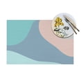 thumbnail image 4 of YFYANG Washable Heat-Resistant Placemats, 70% PVC/30% Polyester, Abstract Line Art Kitchen Table Mat, 12" x 18" 4 Piece, 4 of 6