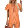 thumbnail image 1 of Ensembles de Pyjama pour Femmes 2 Pcs, Mode Décontractée pour Femmes Manches en Dentelle Imprimée Haut Décontracté Pantalon Ensemble de Pyjama, 1 of 6