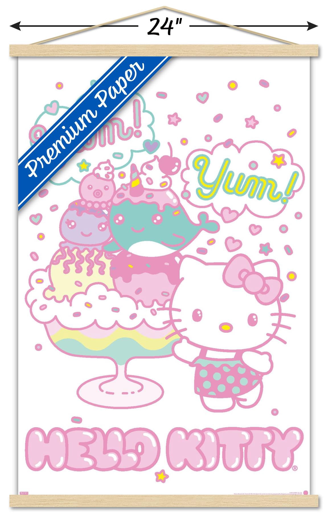 Hello Kitty: 20 Kawaii Vacation - Yum Wall Poster with Magnetic