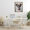 thumbnail image 3 of Stupell Industries Hipster Bowtie Dog Animals & Insects Painting Brown Floater Framed Canvas Art Print Wall Art, 25 x 31, 3 of 10