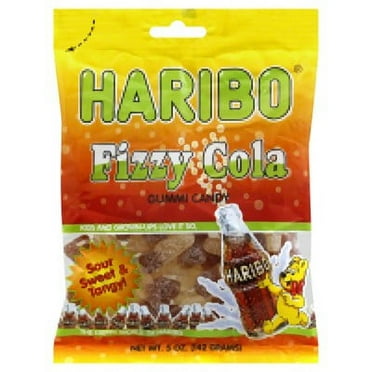 Haribo Gummi Candy, Fizzy Cola, 5-Ounce Bags (Pack of 12)