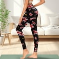 thumbnail image 3 of Renewold Union Jack Star Yoga Pants for Women with Pockets Full Length Workout Leggings High Waist Tummy Control Lounge Pants Activewear Fashion Womens Leggings, XS, 3 of 8
