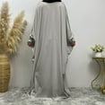 thumbnail image 5 of HJYCHN Elegant Women Abaya Prayer Dress with Hooded Hijab Kaftan Arab Robe for Daily Wear Grey One Size, 5 of 7