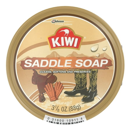 KIWI Leather Outdoor Saddle Soap 3.125 oz (Best Leather Shoes Cleaner)