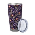 thumbnail image 2 of Haiem Lavender Flowers Printed 20oz Straight Skinny Car Cups With Insulated Cup Sleeve Portable Handle, Sports Travel Coffee Mug, Stainless Steel, Insulated-Straw Three-piece Set, 2 of 8