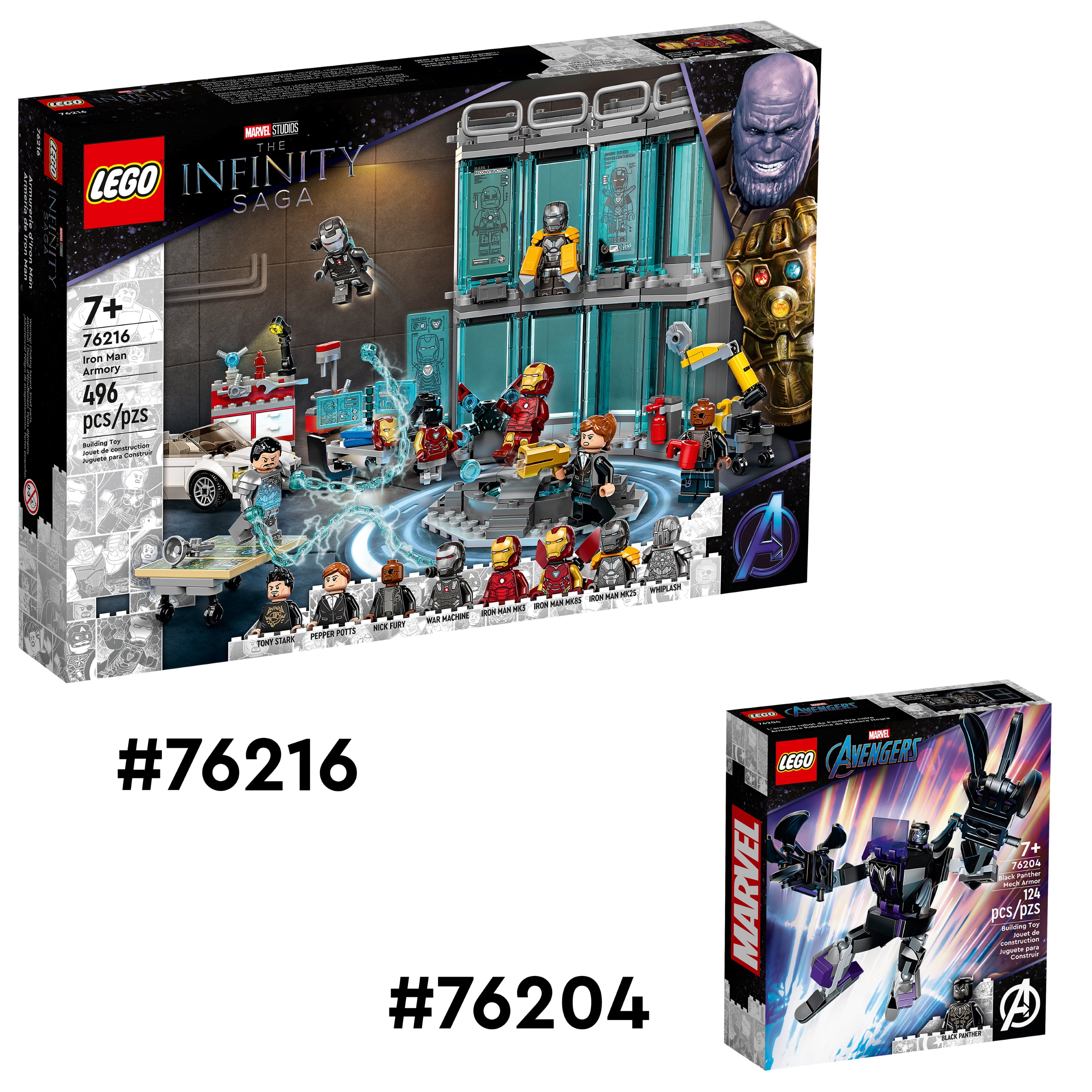 x l2546 LEGO Marvel Iron Man Infinity Saga Armory 76216 with Bonus