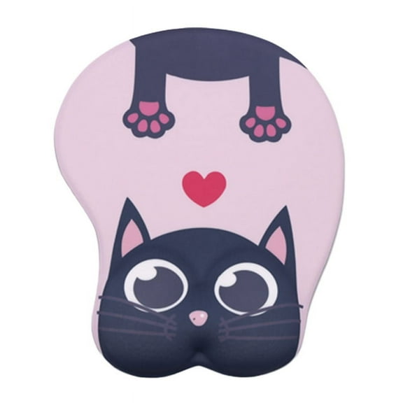 3D Mouse Pad Soft Silicone Cute Mouse Mat Wrist Rests Cushions Mousepad for Kids Mouse Pad With Wrist Support Anti Slip Soft Silicone 3D Cartoon Cute Mice