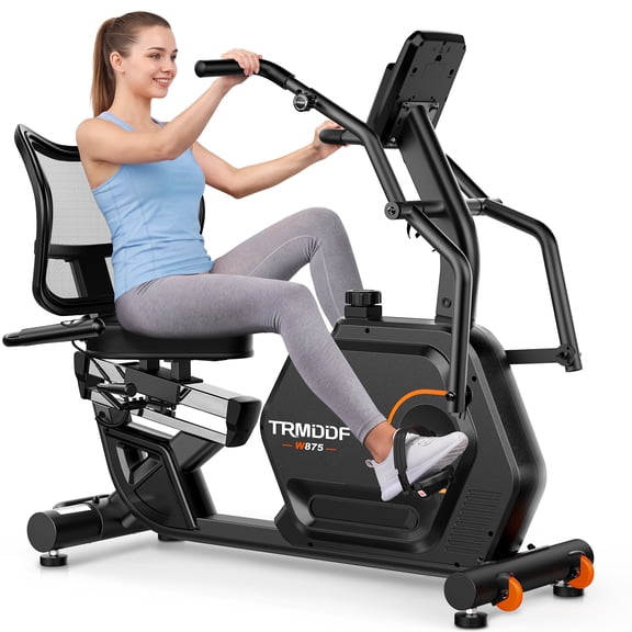 HASIMAN Elliptical Recumbent Exercise Bikes for Home Stationary with Adjustable Seat and 16 Resistance Level , Fitness Cardio Indoor Cycling Bike for Home Seniors Adults 480lbs