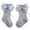 Gwz64-Grey, variant on Toddler Girls Ribbed Knit Knee High Socks Large Satin Tulle Bow Decor Princess Dress Socks for Wedding Birthday Party Daily Matching Outfits,Sizes 0-12 Months