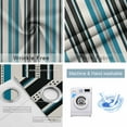thumbnail image 2 of Fsddascl Black Blue Striped Blackout Curtains for Bedroom/Living Room, Thermal Insulated Kitchen Curtains, Farmhouse Modern Stripes Art Grommet Darkening Window Treatment Drapes 27.5"x39"x2, 2 of 6