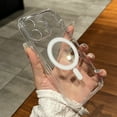 thumbnail image 1 of Original For Magsafe Wireless Charge Magnetic Animation Case for iPhone 16 15 14 13 12 11 Pro Max X XS XR Shockproof Clear Cover Transparent For iPhone 11Pro Max, 1 of 5