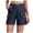 Navy, variant on vigerkar Cargo Shorts for Women Baggy Casual Elastic Waist Shorts Relaxed Fit Stretch Cargo Shorts with 6 Pockets Green, S