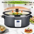 thumbnail image 5 of 7 QT Electric Programmable Oval Slow Cooker Ceramic Inner Pot, 5 of 7