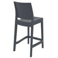 thumbnail image 3 of Pemberly Row Contemporary Resin 25.6" Counter Stool in Dark Gray, 3 of 8