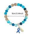 thumbnail image 2 of Awareness Beaded Bracelet - Stylish Supportive Accessory for Meaningful Causes - for Compassionate Individuals, 2 of 5
