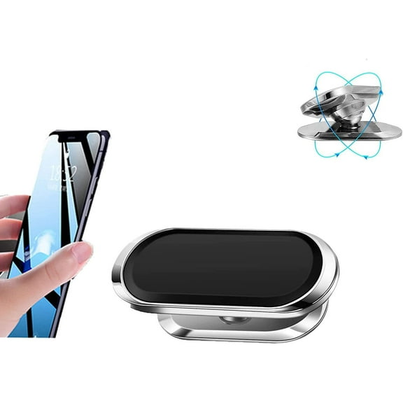 Ultra Magnetic Flex Car Phone Holder Upgrade Magnetic Car Mount, Hands Free Air Vent Cell Phone Holder for All Phones (Silver)