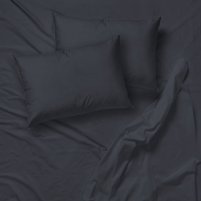 Cotton House - Ensemble de Draps en Microfibre Infroissable, Très Grand Lit, Gris Foncé