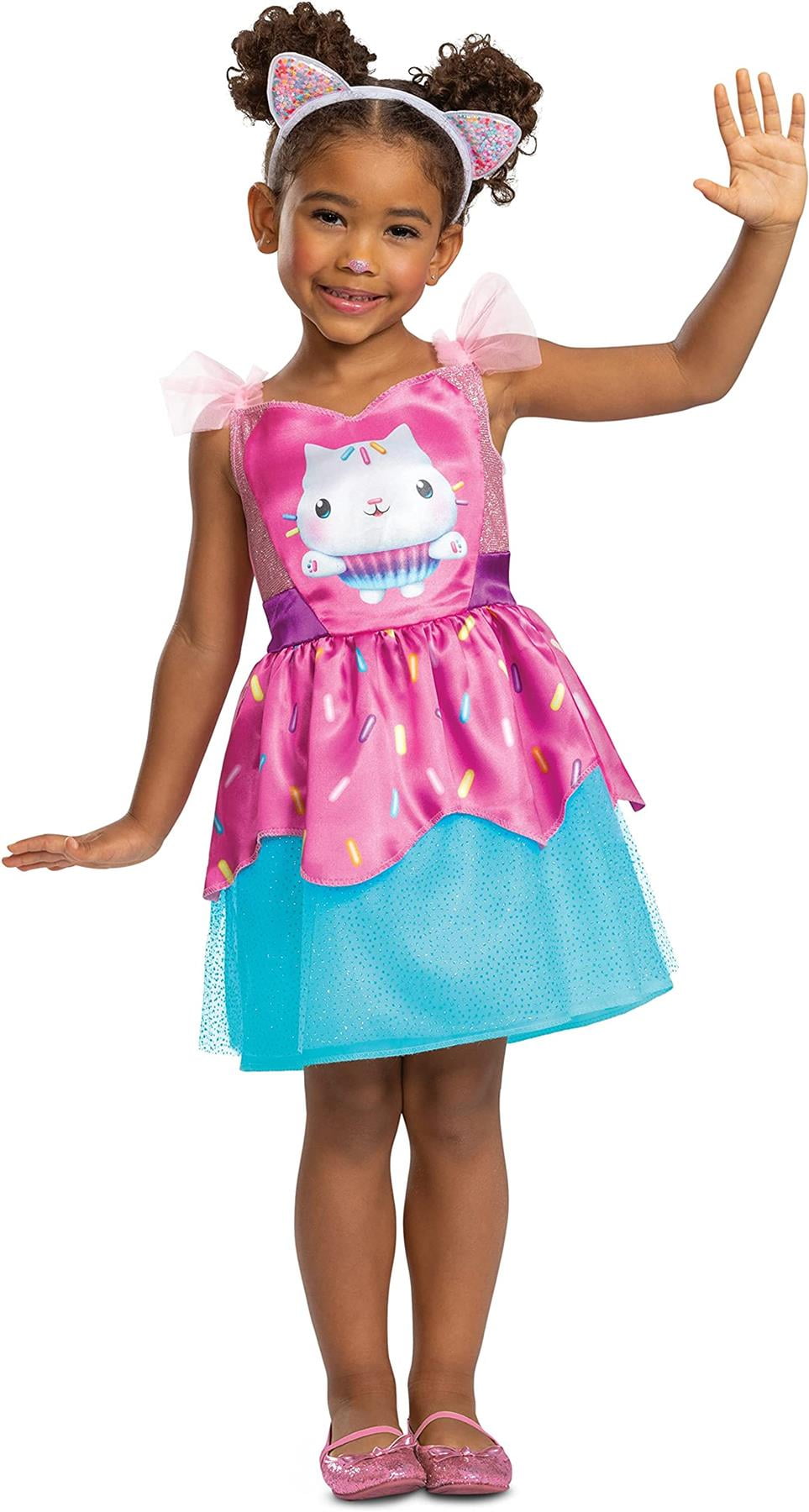 Cakey Cat Costume for Kids, Official Gabby's Dollhouse Costume and Cat