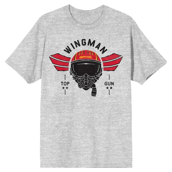 Top Gun Maverick Wingman Men's Gray Heather T-Shirt-Medium