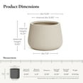 thumbnail image 2 of LuxenHome 12.5 Dia Off-White Ribbed Round Planter Pot, 2 of 7