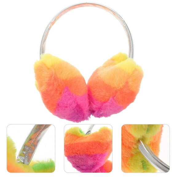 GOOHOCHY  Love Earmuffs Winter Women Fluffy Covers for Sleeping Girls Child Miss