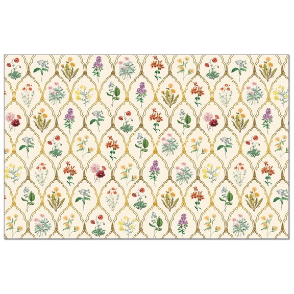 CounterArt "Wildflowers" 24 Sheet Reusable Premium Paper Placemats