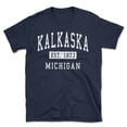 thumbnail image 1 of Kalkaska Michigan Classic Established Men's Cotton T-Shirt, 1 of 1