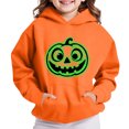 thumbnail image 4 of Kids Long Sleeve Tops Hoodie Sweatshirt, Boys Girls Glow‑in‑the‑Dark Halloween Print Loose Comfortable Pullover, 4 of 9