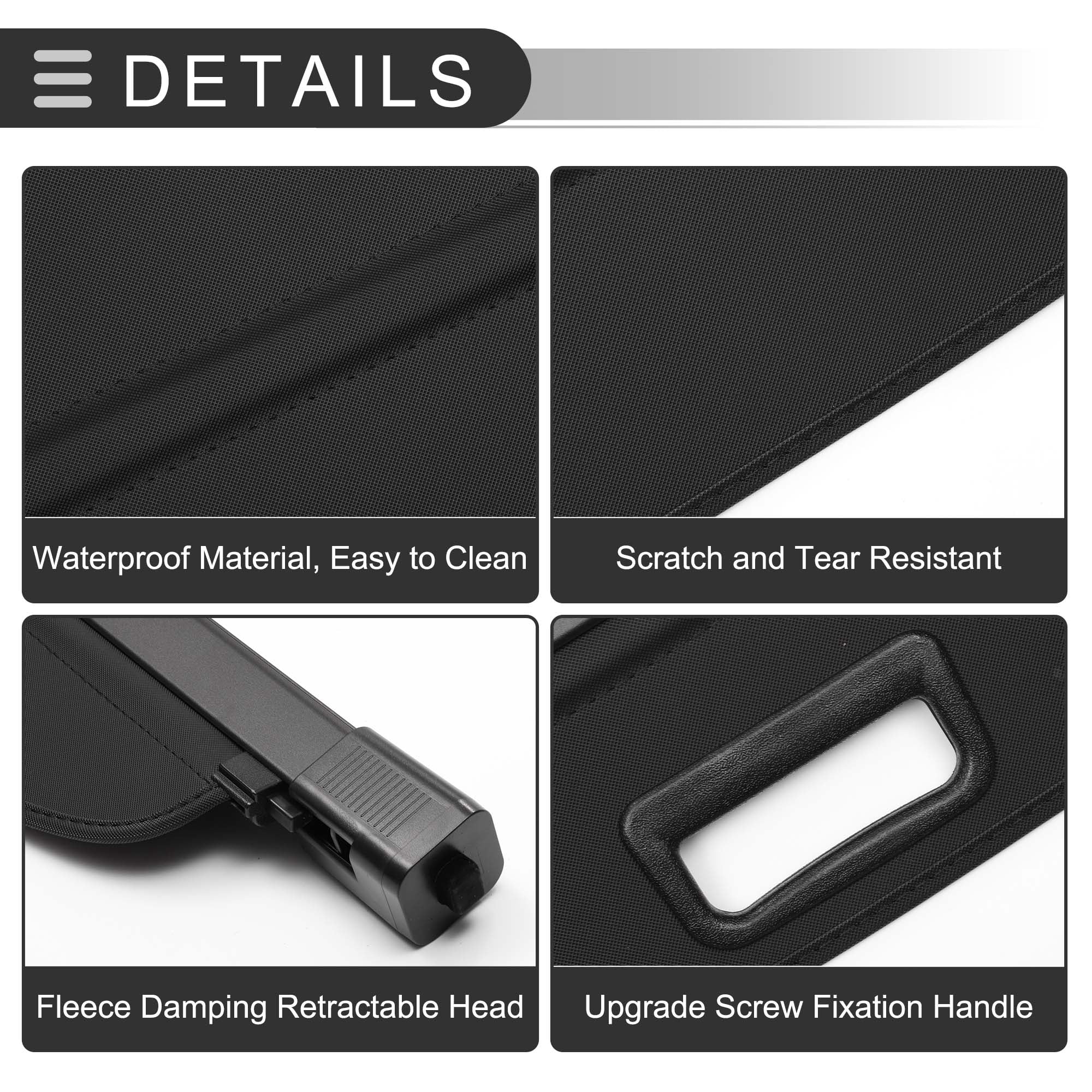 Unique Bargains Retractable Cargo Cover for Ford Escape Trunk Parcel Shelf Shade Black