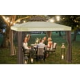 thumbnail image 7 of 10'x10' Gazebo Outdoor Canopy Tent with Curtains and Shelter for Patio,Beige, 7 of 7