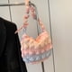 thumbnail image 2 of Bolso de hombro para mujer, de gran venta, versátil, sólido, plisado, de moda, nueva tendencia 2024, bolso cruzado con cremallera y hilo de coser suave, 2 of 5