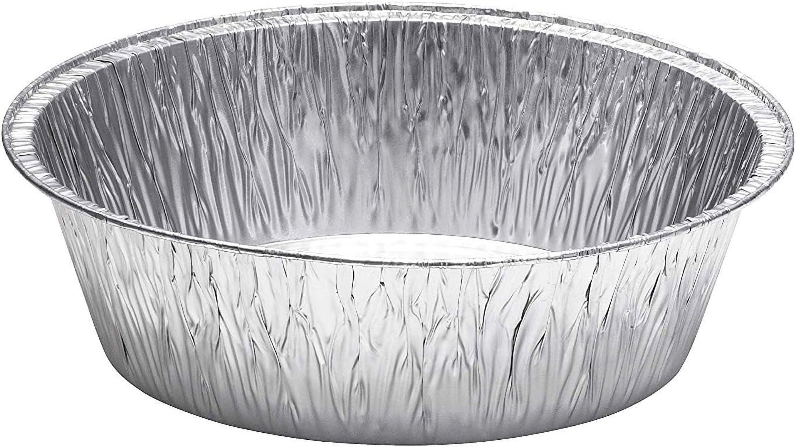 8” Round Dutch Oven Liners Aluminum Pans for Cakes, Lasagna Displastible 20 Pack