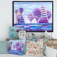 thumbnail image 2 of Designart 'Purple Coloured Tree Impression Landscape I' Modern Framed Canvas Wall Art Print, 2 of 5