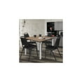 thumbnail image 3 of Regency Kee 42" Square Breakroom Table- Noble Oak/ Chrome & 4 Restaurant Stack Chairs- Black, 3 of 9