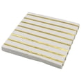 thumbnail image 3 of Celebrate It Gold Stripes Lunch Napkins, 3-Ply Foil Accent Paper Tissue, Gold/White, 6.4", 12 Pack (240 Total), 3 of 3