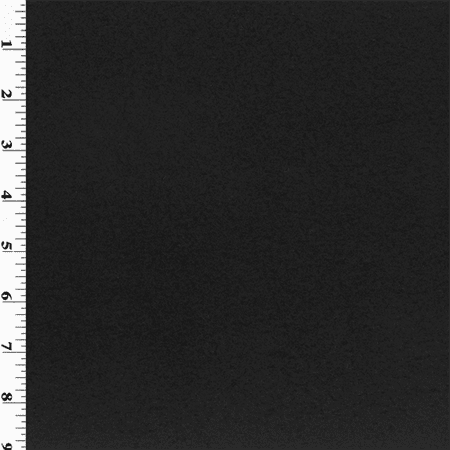 Black Soft Fleece - Double Sided Sweatshirt Fleece - Black, Fabric By the Yard