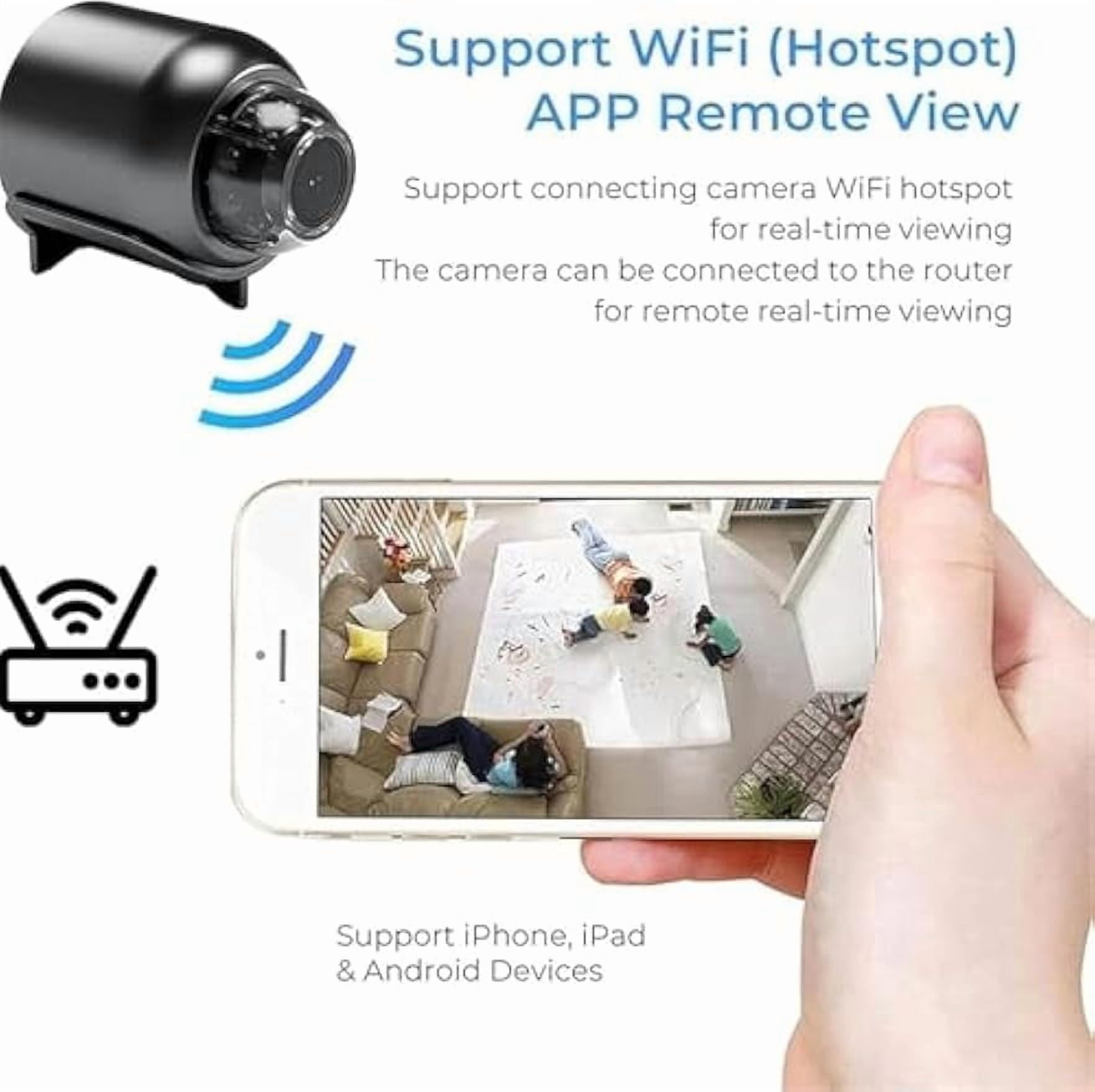 Bccnerty Camera, 5g Mini Wireless WiFi 1080p Hd, Full Hd Security Camera with Night Vision, Motion Detection, Remote App Control, Spy Camera with Audio/Video for Home, Indoor & Outdoor Use