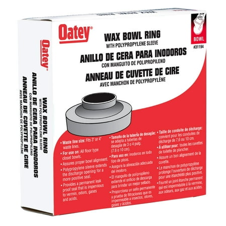 Oatey Heavy Duty Wax Bowl Ring with Polyethylene Sleeve