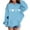 Blue, variant on Toddler Girls Hoodies Sweatshirts Winter Casual Wear Crewneck Letter Print Pullover Kids Clothes Blue Size 4-5T