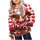 thumbnail image 2 of Sudadera con capucha para niños, camiseta de manga larga con estampado de cuello redondo para niños y niñas mayores, sudadera con capucha, top de poliéster para niña, 2 of 6