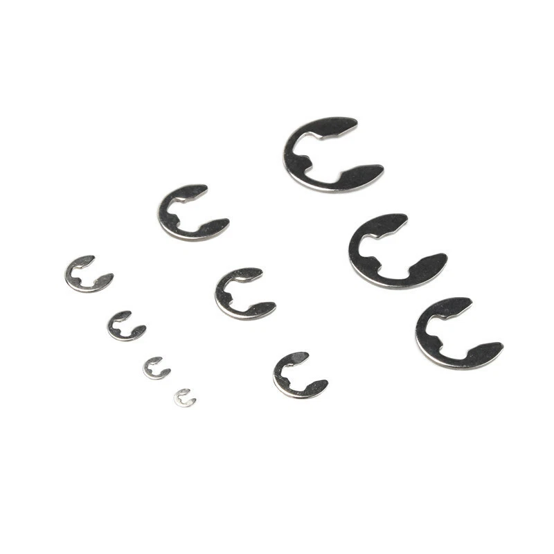CIRCLE- 200X Stainless Steel E Clips C Circlip Kit Retaining Ring Assorted 1.5 - 10Mm