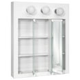 thumbnail image 5 of Design House 24" Wall-Mounted Wood Mirrored Bath Medicine Cabinet with 3 Lights, White, 5 of 15