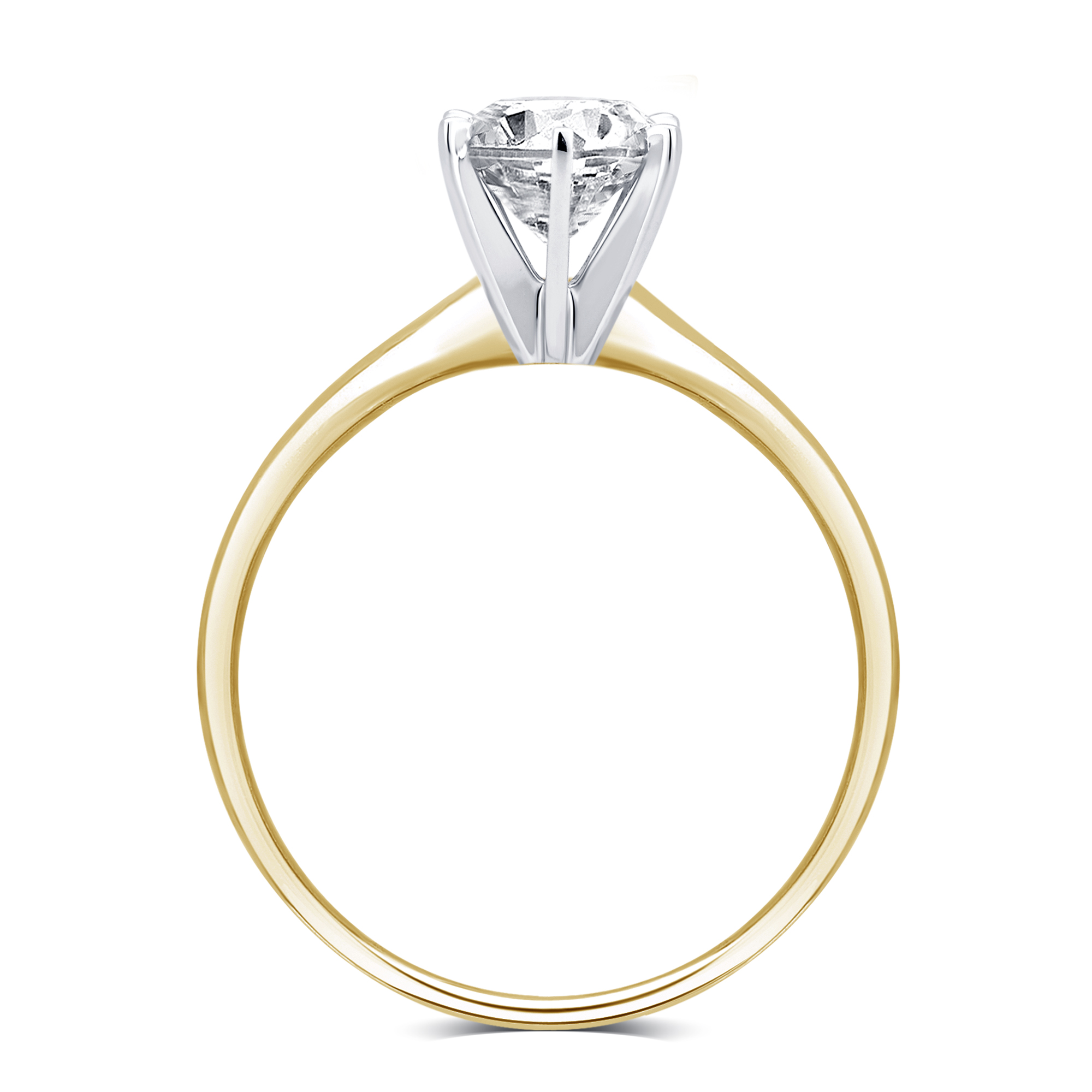 3/4 Carat T.W. Round Diamond 14K Yellow Gold Solitaire Engagement Ring