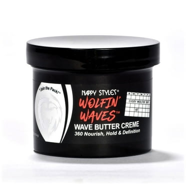 Nappy Styles Wolfin' Waves Wave Butter Crème, 360 Nourish, Hold and Definition, 4oz., Unisex