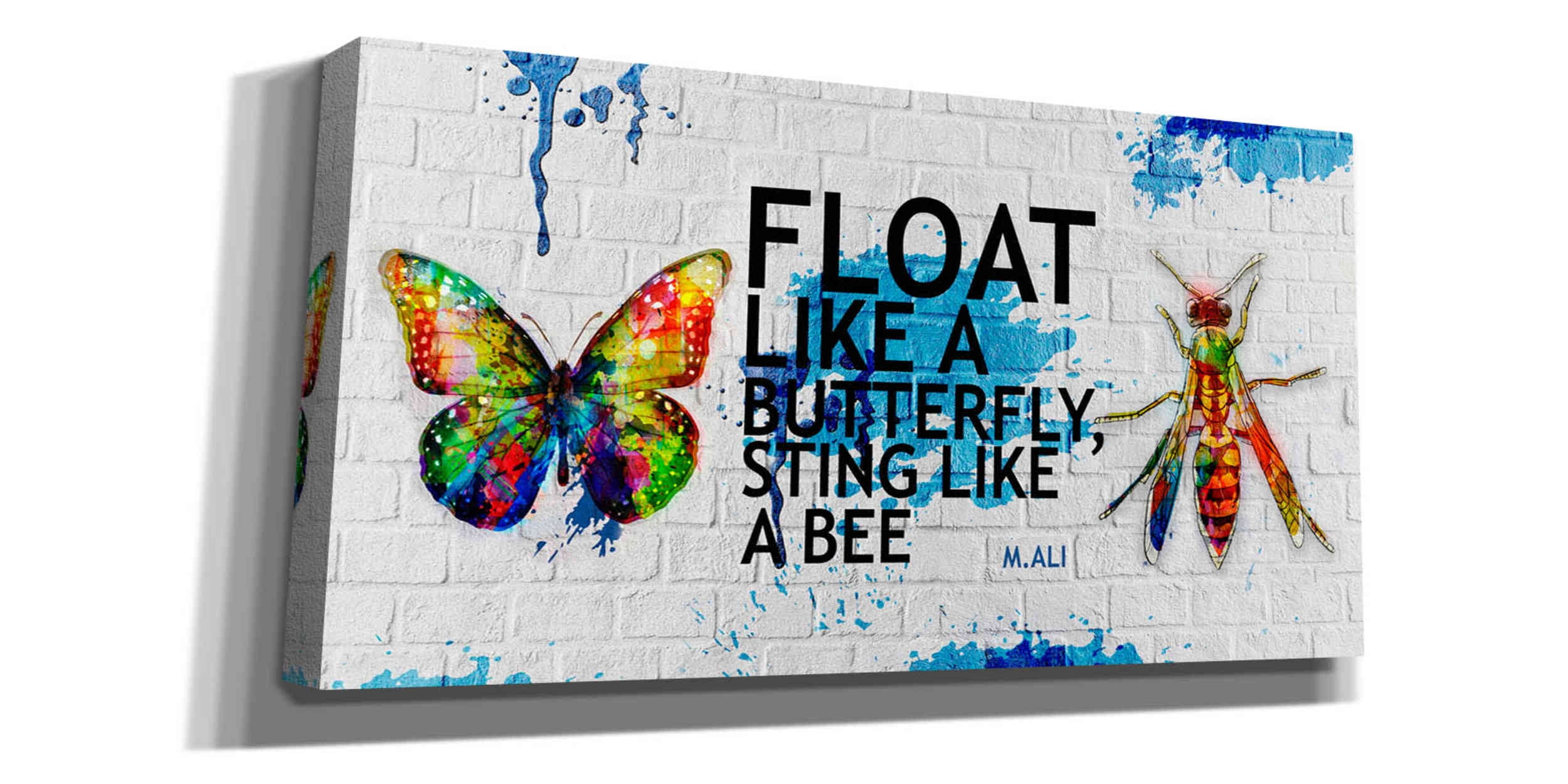 Epic Graffiti Float Like A Butterfly Sting Like A Bee Canvas Wall Art 24 X12 Walmart Com Walmart Com Epic Graffiti Float Like A Butterfly Sting Like A Bee Canvas Wall Art 24 X12 Walmart Com Walmart Com