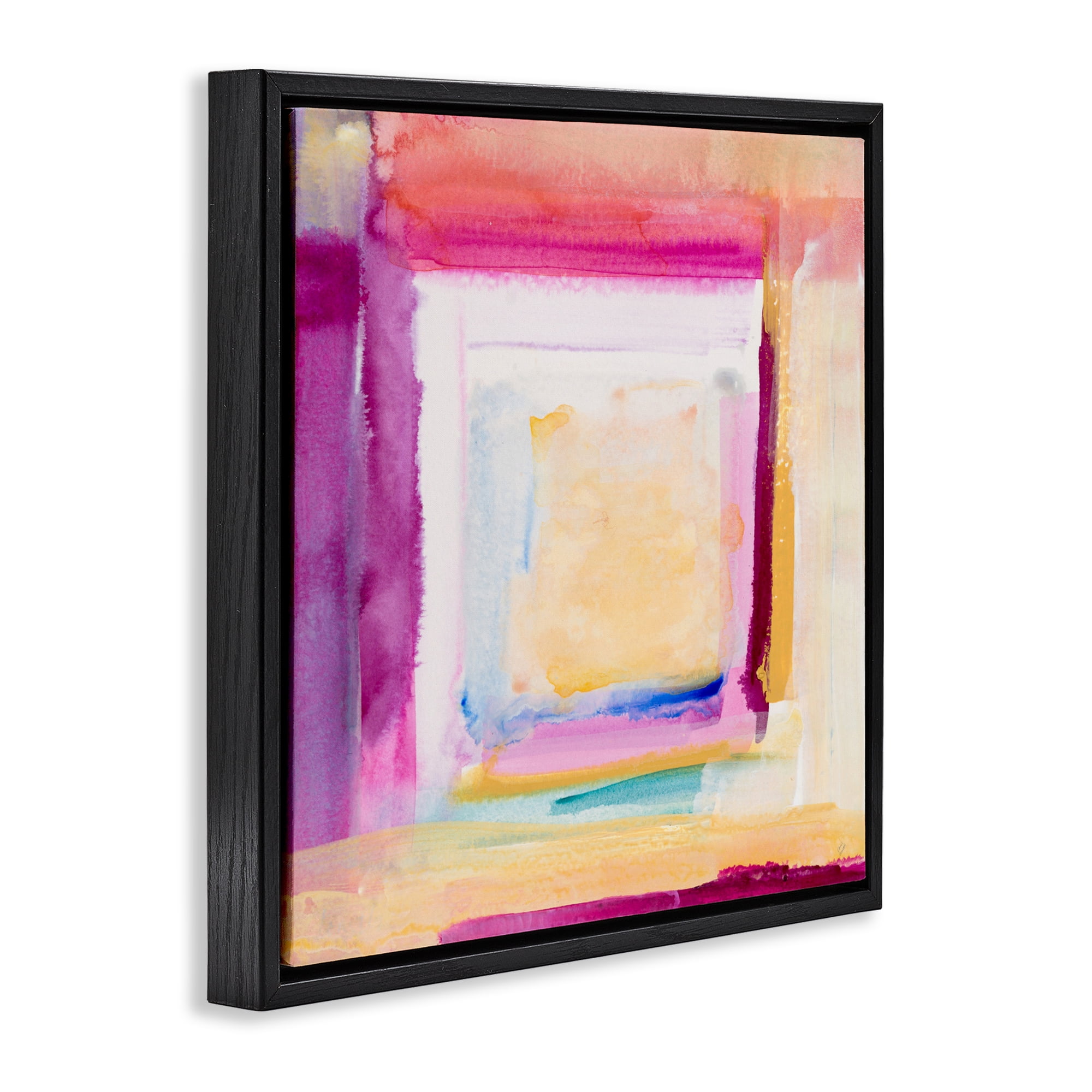 Stupell Industries Vibrant Layers New Day Black Framed Floater Canvas Wall Art, design by Lanie Loreth
