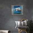 thumbnail image 3 of HFDF Nautical Dolph Bathroom Wall Art Coastal Ocean Theme Bathroom Pictures Wall Decor Seascape Bathroom Canvas Prt Mare Life Patg Modern Home Artwork 18x12inch Framed, 3 of 6