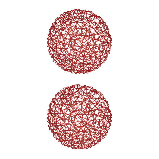 Monstrate 6 alfombrillas de comedor de papel a la moda y ecológicas: elige decoración de de comedor 38 cm rojo 38cm rojo 2piezas