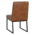 thumbnail image 4 of Sunpan Spyros 19" Modern Faux Leather Dining Chair in Tobacco Tan (Set of 2), 4 of 8